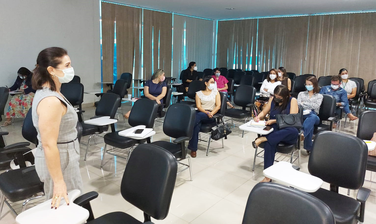 Um dos assuntos principais da pauta foi a apresentação da minuta de Revisão Normativa do Programa de Estágio da Fesp