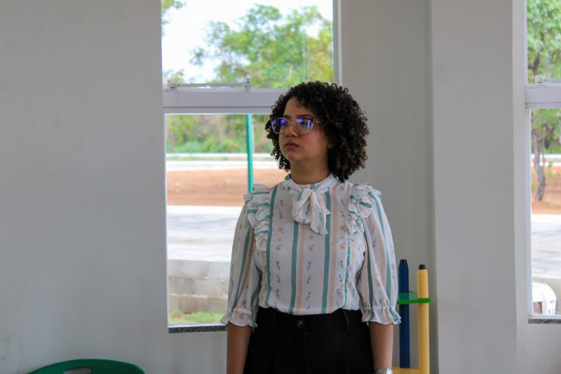 Psicóloga Yanna Beatriz Góis participou da oficina no período da tarde
