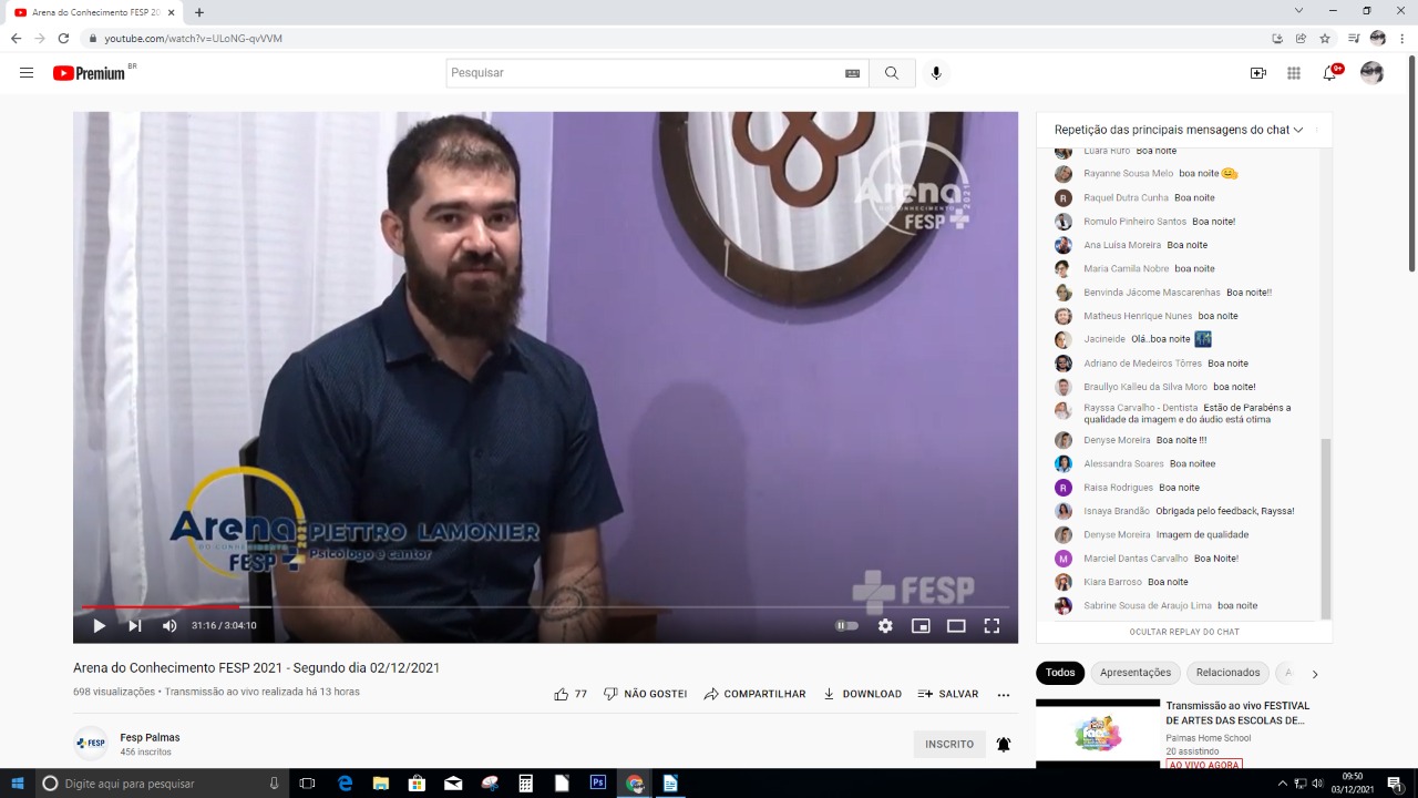 Evento contou com a apresentação artística do cantor, ator e psicólogo Piettro Lamonier