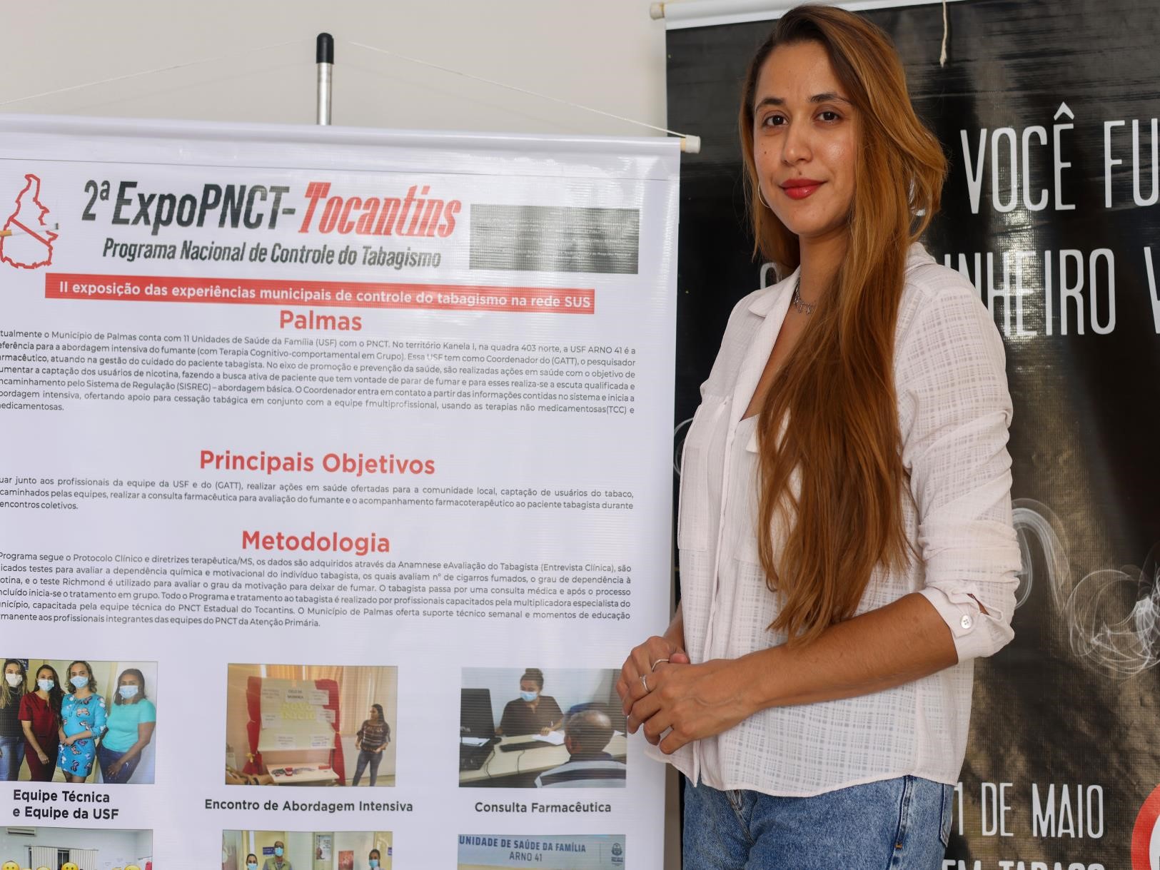 Watyla Resplandes, farmacêutica, coordenadora do Grupo de Apoio Terapêutico ao Tabagista
