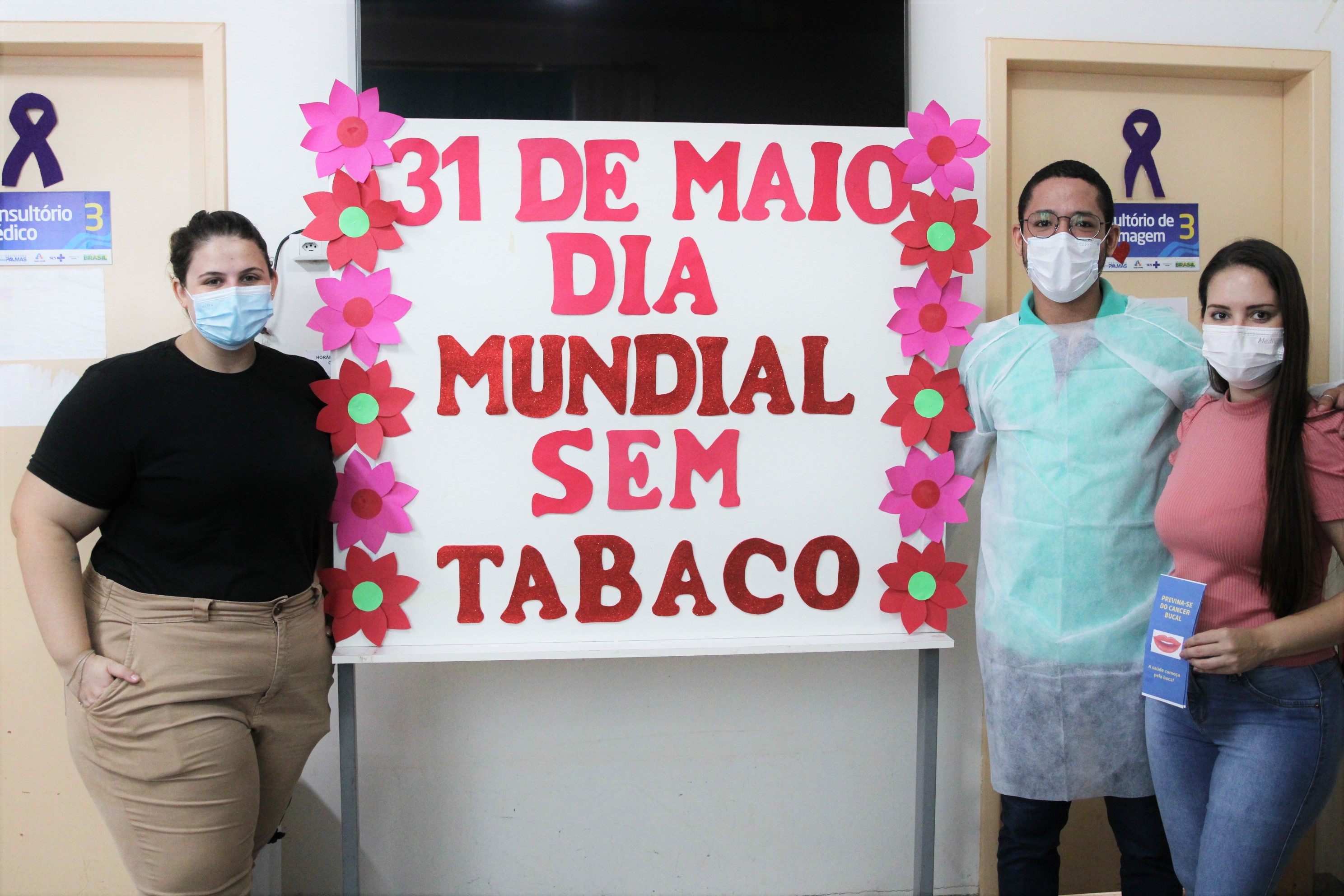Equipe mínima da USF Satilo Alves, psicóloga Isaura Rossato, farmacêutico Guilherme Borges e odontóloga Sheyla Menezes