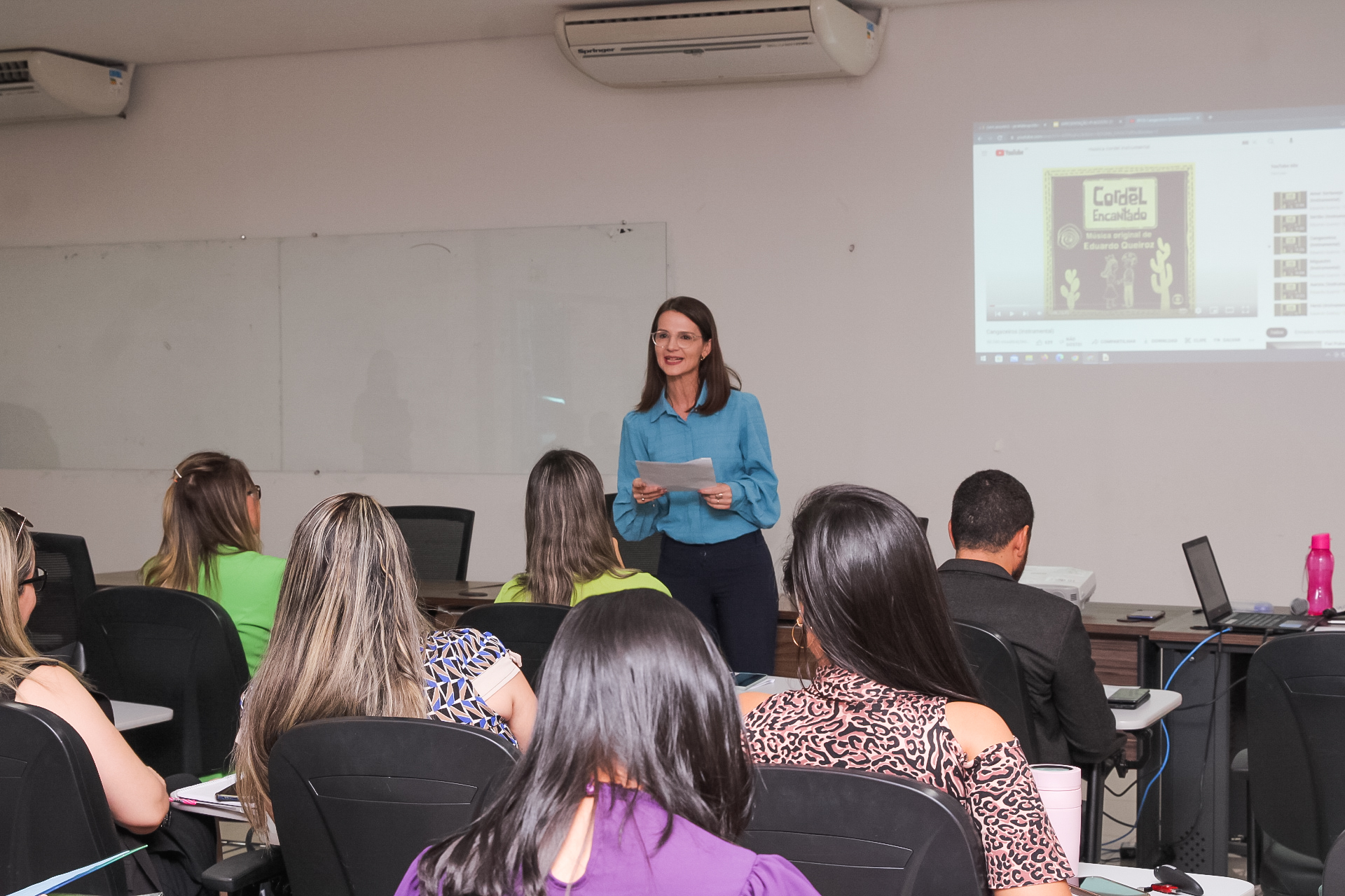 O evento foi mediado pela coordenadora geral da Fesp e facilitadora do PSUS, Jaciela Leopoldino