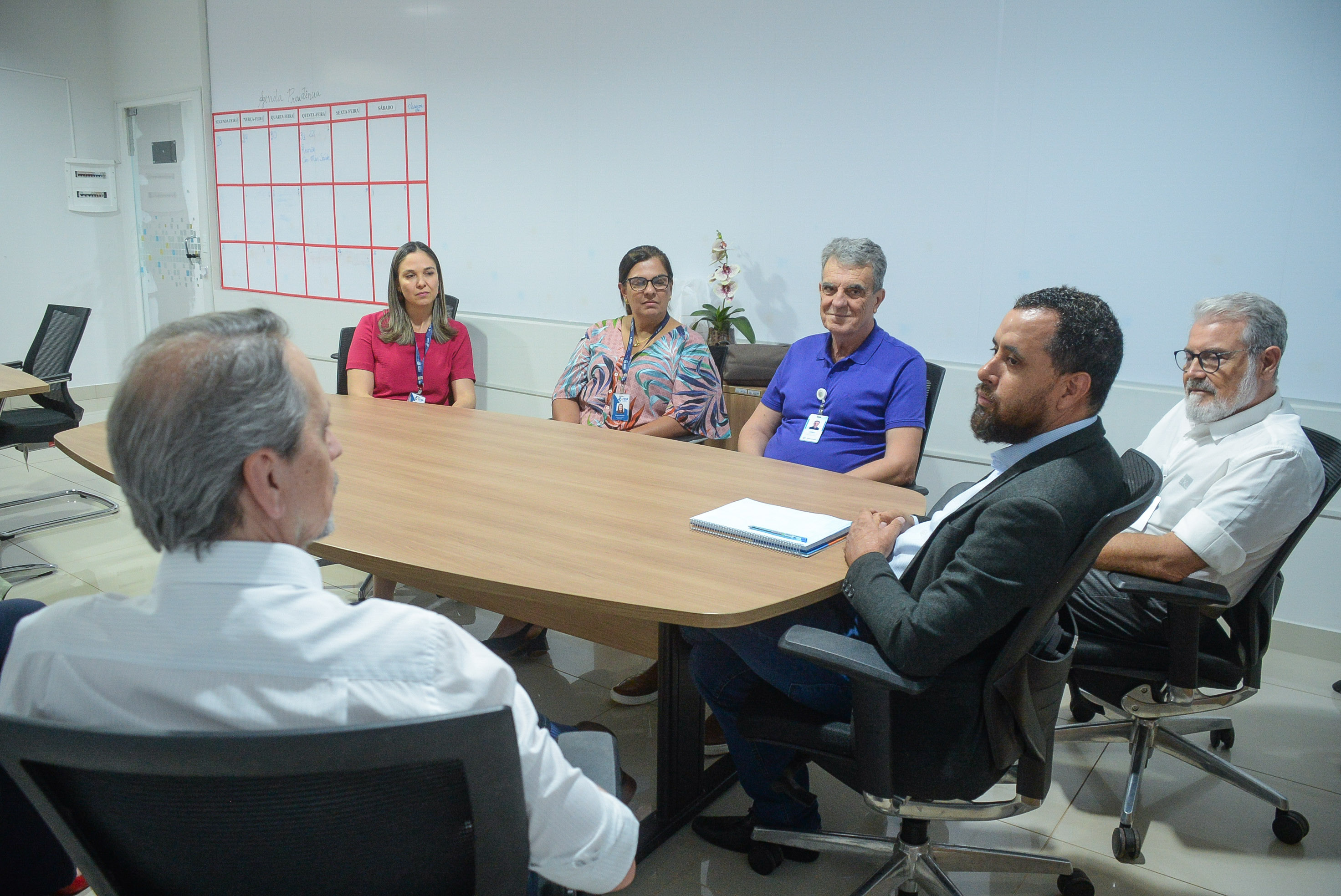 Presidente da Fesp, Robson Vila Nova, recebeu os representantes do Hospital Sírio-Libanês